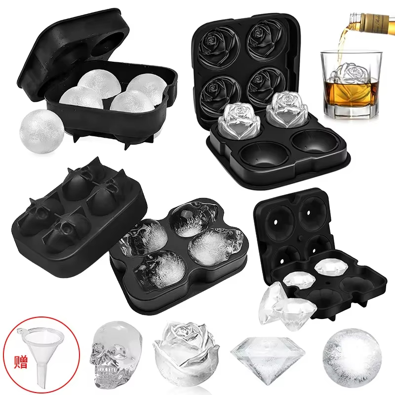 Ice Mold Sphere - Cetakan Es Silikon 3D Bentuk Tengkorak